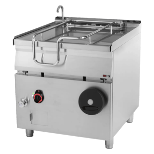 REDFOX BR 90/80 E | Manuele elektrische kantelbraadpan 80 l met samengestelde stalen bodem
