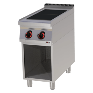 REDFOX SPL 90/40 E | Kooktoestel elektrisch 2x plaat op open onderkast 400 V