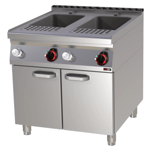 REDFOX VT 90/80 E | Pastakoker elektrisch 33 + 33 l met onderkast 400 V