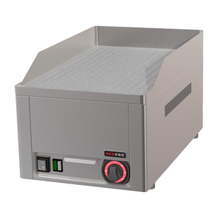 REDFOX FTRC 30 E | Fry Top Griddle 32x48 elektrisch duurzaam chroom geribbeld tafel 230 V