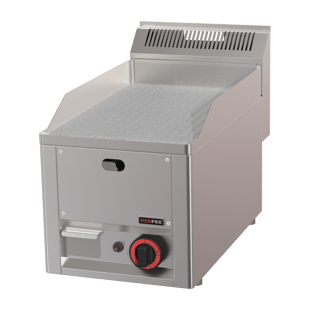 REDFOX FTRC 30 GL | Fry Top griddle 32x48 gas duurzame chroom geribbeld zonder kast
