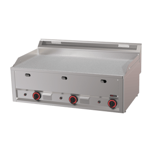 REDFOX FTHRC 90 GL | Fry Top bakplaat 97x48 gas duurzaam verchroomd gecombineerd zonder onderkast