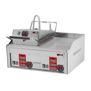 REDFOX FTHC 60 ED + KD 30 T | Steak grill elektrisch met digitale timer en bovenste contactplaat 65x48 tafel