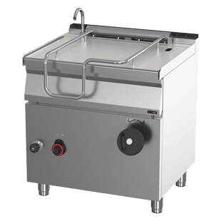 REDFOX BR 70/80 E | Kantelbare bratt pan handmatig elektrisch 50 l samengestelde stalen bodem