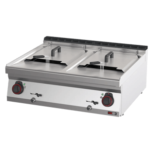 REDFOX FE 70/08 E | Elektrische friteuse 2 manden 0,96 kW/l, 13+13 l zonder onderkast 400 V