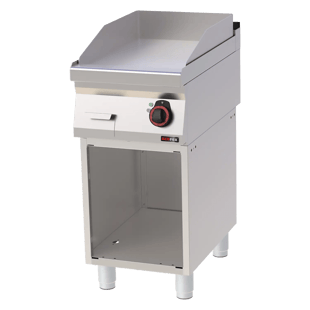 REDFOX FTH 70/40 E | Fry-top bakplaat 40x51 elektrisch glad op open kast 400 V