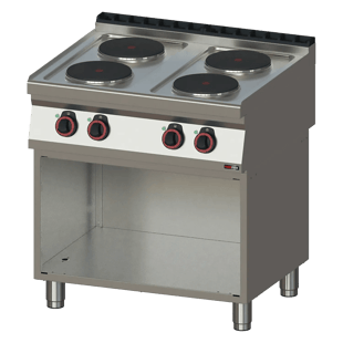 REDFOX SP 70/80 E | Cooking range electric 4x plate op open cabinet 400 V