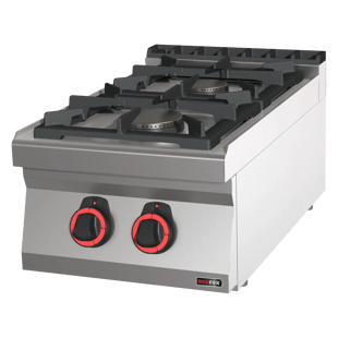 REDFOX SPB 70/04 G | Cooking range gas 2x burner ECO zonder cabinet