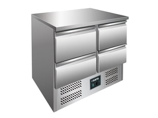 SARO | Gekoelde werkbank met lades,model VIVIA S 901 S/S TOP 4 x 1/2