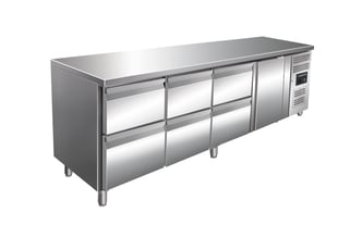 SARO | Gekoelde werkbank met 1 deur en 3x set van 2 lades,model KYLJA 4160 TN