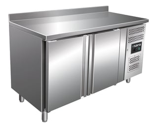 SARO | koeltafel met 2 deuren en opstaande rand,model SNACK 2200 TN
