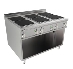 SARO | Elektrisch fornuis open onderbouw 6 platen LQ -model LQ / CQE6BA