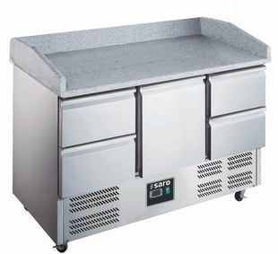 SARO | Pizzawerkbank met glasvitrinemodel ES 903 PZ 1/4
