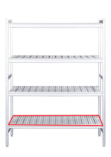 SARO | Aluminium plank met kunststof roosters 475x1240mm