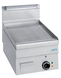 SARO | Elektrische Grillplaat Geribbeld Tafelmodel 400x600model EFT46R