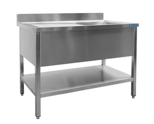 SARO | Spoeltafel met 1 wasbak, links - 700 mm diepte, 1000 mm