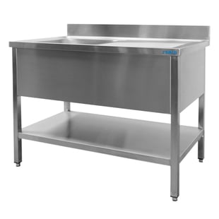 SARO | Spoeltafel met 1 wasbak, links - 700 mm diepte, 2000 mm