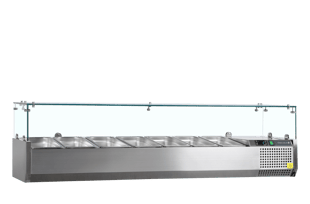Tefcold | Opzetkoeling GN1/4 - Glas opkant VK33-160 - TC-16506