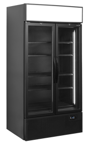 Tefcold | Zwarte displaykoeler FSC1000H BLACK - TC-34754
