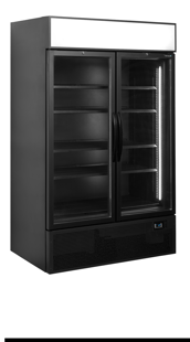 Tefcold | Zwarte displaykoeler FSC1200H BLACK - TC-34756