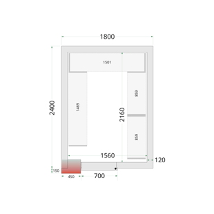 Tefcold | Vriescelpanelen 120 mm CR 180x240x220 - TC-44149