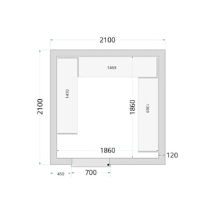 Tefcold | Vriescelpanelen 120 mm CR 210x210x220 - TC-44152