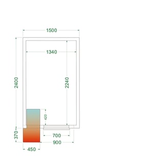 Tefcold | Koelruimte (Compleet met monoblock) CRPF1524 - TC-44172