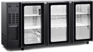 Tefcold | Barkast met glas deuren (FGB340/177V) TBC3G 177B - TC-45607