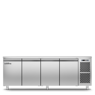 Tefcold | Geventileerde koelwerkbank 4 deurs GN1/1  MASTER 4P - TC-51341