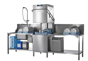 Hobart vaatwasmachine doorschuiver AUPRS-10B (met ingebouwde waterontharder en energieterugwinning)