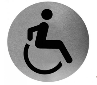 Mediclinics | Pictogram invalide toilet RVS - AC-14285
