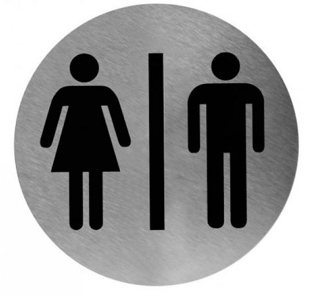 Mediclinics | Pictogram man/vrouw RVS - AC-14282