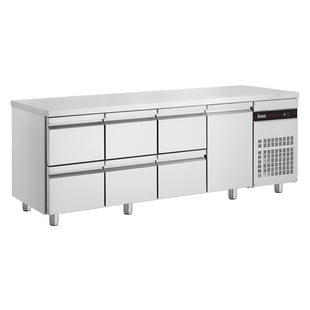 Inomak Koelwerkbank 1/1 GN met 6 lades en 1 deur - PNRP2229