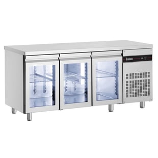 Inomak Koelwerkbank 1/1 GN met 3 glasdeuren - PNRP999/GL