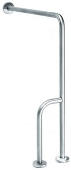 MediQo-line | Wand -> vloergreep RVS met extra stang - rechts - AC-12660
