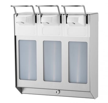 MediQo-line | TRIO Zeep- & desinfectiemiddeldispenser 1000 ml KB RVS - AC-8325