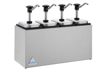 Bereila | Sauzenbar onverwarmd 4-delig met 4 EBK drukknopdispensers - 15004000