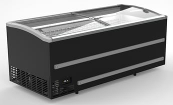 Combisteel | Supermarkt vrieskist zwart 2500  handmatige ontdooiing  *transport op aanvraag* - CMBI-7072.0020