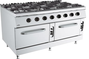 Combisteel | Base 900 gasfornuis 8 br. met gasoven - CMBI-7178.3030