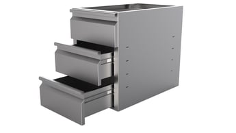 Combisteel | Ladenblok 3 lades tbv tafel 600 - CMBI-7333.0178