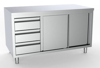 Combisteel | 700 werktafel schuifdeuren laden links 2000 - CMBI-7333.0254