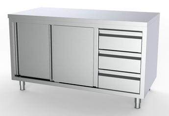 Combisteel | 700 werktafel schuifdeuren laden rechts 2000 - CMBI-7333.0262