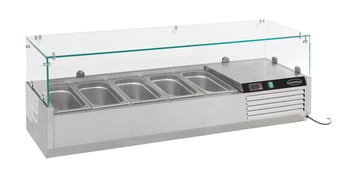 Combisteel | Gekoelde opzetvitrine 1/4 gn x 5 - CMBI-7450.0005