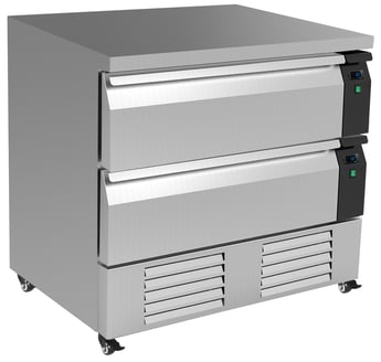Combisteel | Koel/vrieswerkbank omschakelbaar 2 laden 4x 1/1gn - CMBI-7450.0240