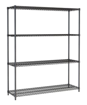 Combisteel | Stelling 4 levels 1500 zwart demontabel - CMBI-7530.0035