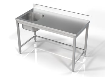 Combisteel | 700 spoeltafel 1 links 1400 - CMBI-7812.0610