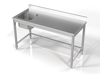 Combisteel | 700 spoeltafel 1 links 1600 - CMBI-7812.0620