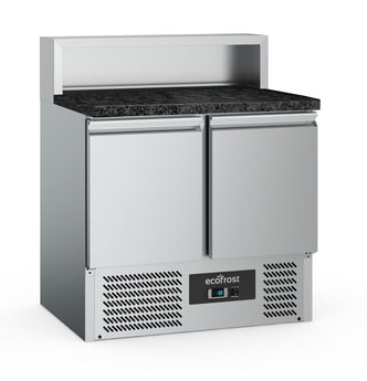 Combisteel | Pizzawerkbank 2 deurs 5x1/6gn pan zwart graniet werkblad - CMBI-7950.5091