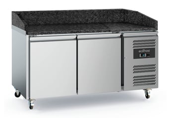 Combisteel | Pizzawerkbank 2 deurs zwart graniet werkblad - met wielen - CMBI-7950.5137