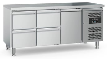 Combisteel | 700 koelwerkbank 1 drs 4 laden  met verstelbare poten - CMBI-7950.5175